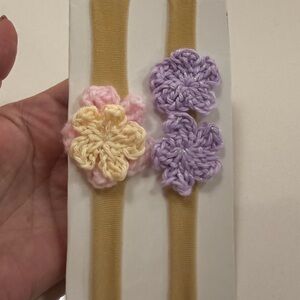 Floral BabyHeadbands - Pink, Purple, and Yellow
100% handmade